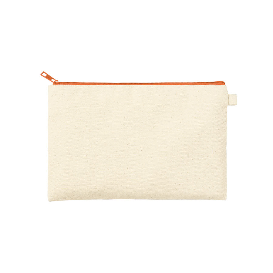 カラーファスナーキャンバスフラットポーチ（M）