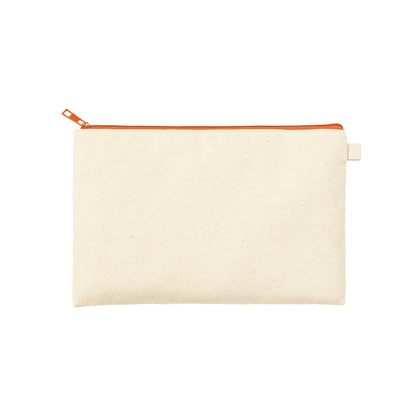 カラーファスナーキャンバスフラットポーチ（M）