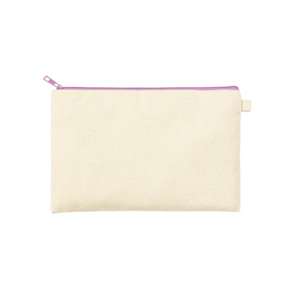 カラーファスナーキャンバスフラットポーチ（M）