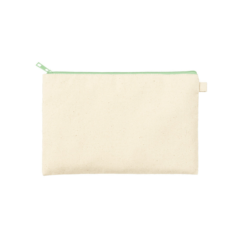 カラーファスナーキャンバスフラットポーチ（M）