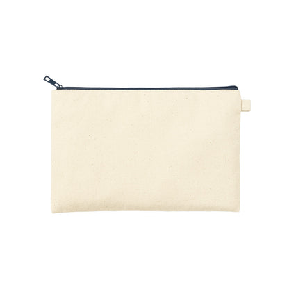 カラーファスナーキャンバスフラットポーチ（M）