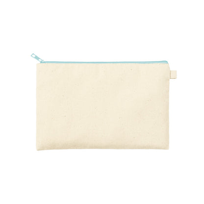 カラーファスナーキャンバスフラットポーチ（M）