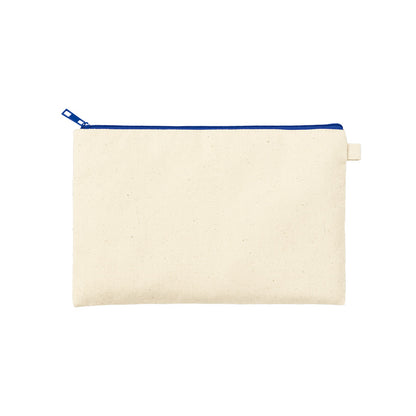 カラーファスナーキャンバスフラットポーチ（M）