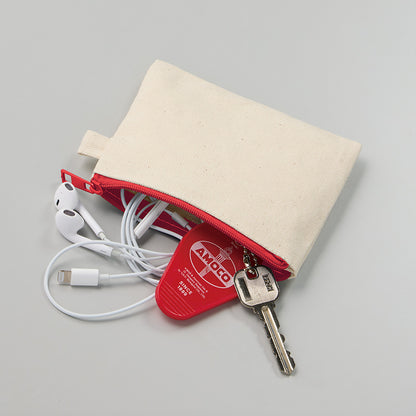 カラーファスナーキャンバスフラットポーチ（SS）