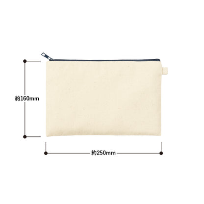 カラーファスナーキャンバスフラットポーチ（M）