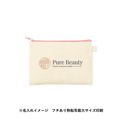 カラーファスナーキャンバスフラットポーチ（S）