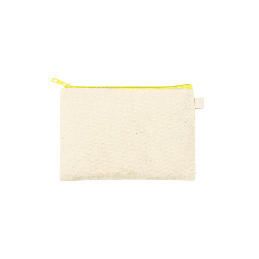 カラーファスナーキャンバスフラットポーチ（S）