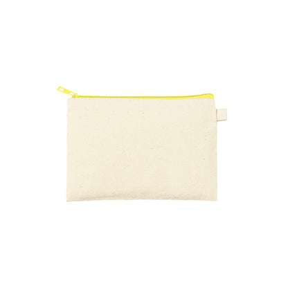 カラーファスナーキャンバスフラットポーチ（S）