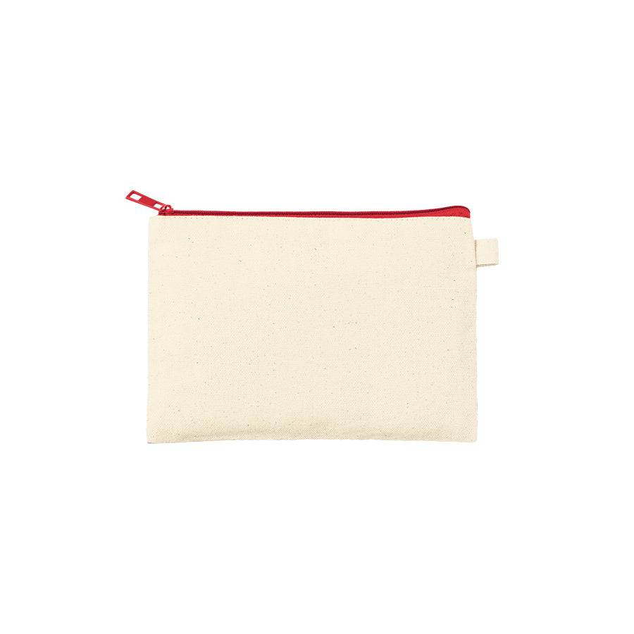 カラーファスナーキャンバスフラットポーチ（S）