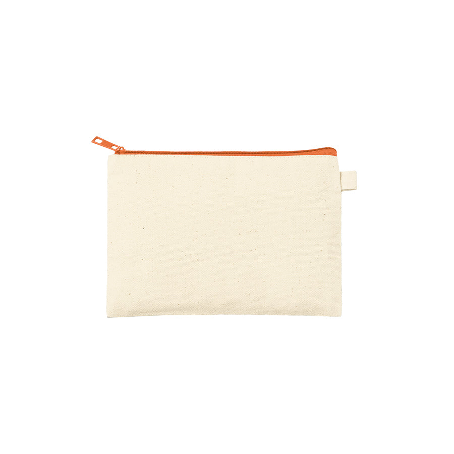 カラーファスナーキャンバスフラットポーチ（S）