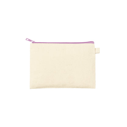 カラーファスナーキャンバスフラットポーチ（S）