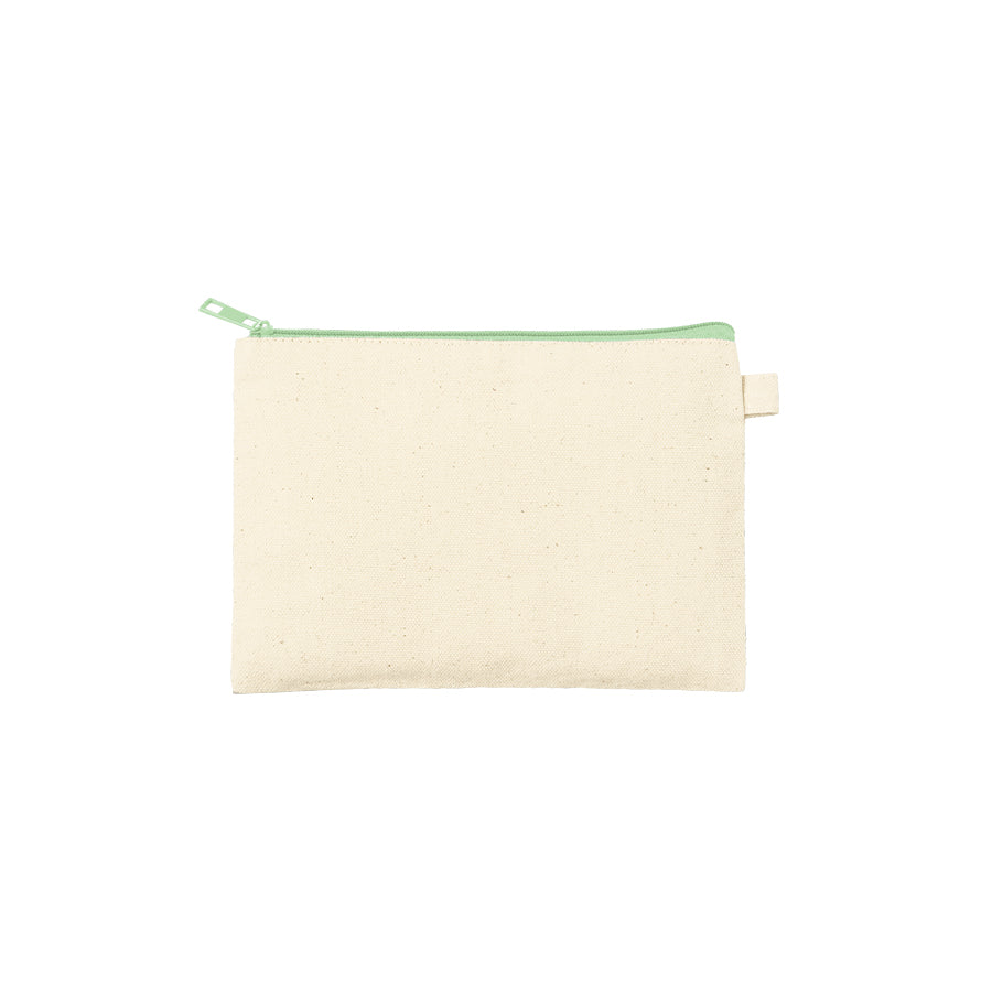 カラーファスナーキャンバスフラットポーチ（S）