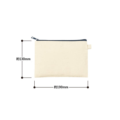 カラーファスナーキャンバスフラットポーチ（S）