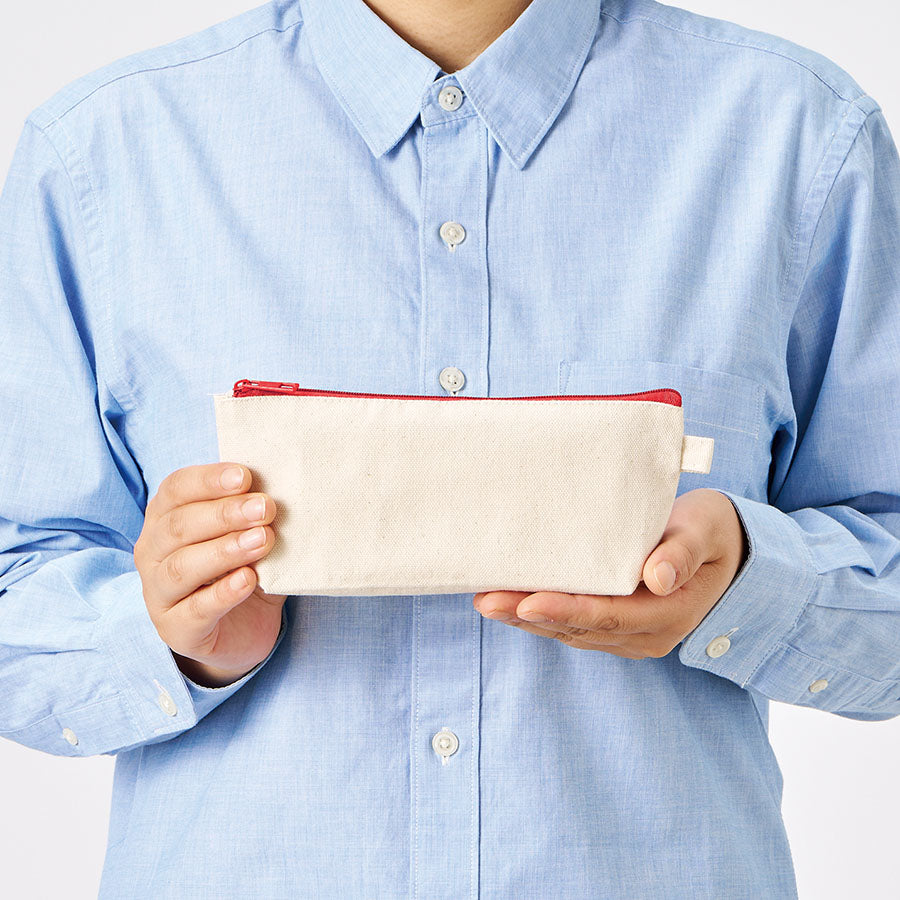 カラーファスナーキャンバスロングポーチ