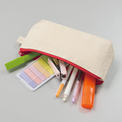 カラーファスナーキャンバスロングポーチ