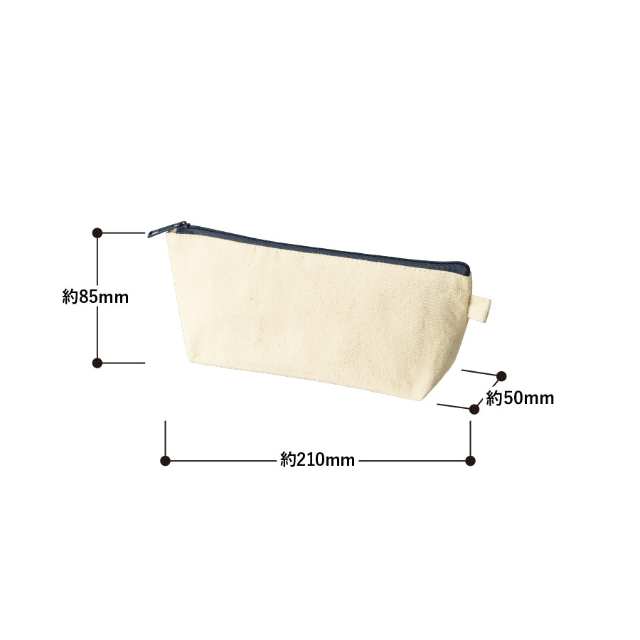 カラーファスナーキャンバスロングポーチ