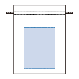 コットンカラーリボン巾着（L）