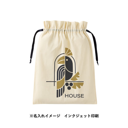 コットンカラーリボン巾着（L）