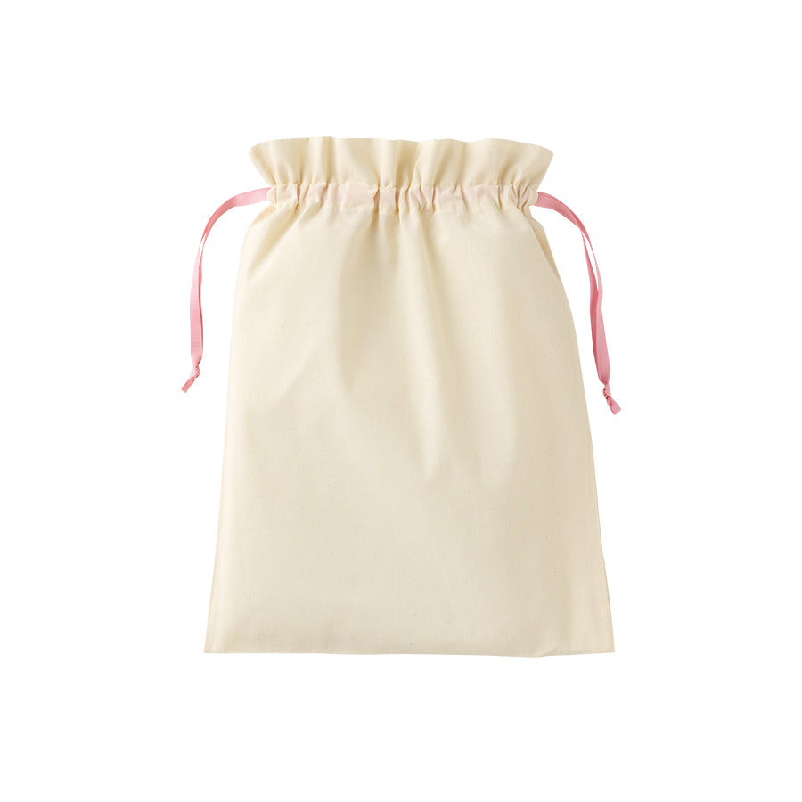 コットンカラーリボン巾着（L）