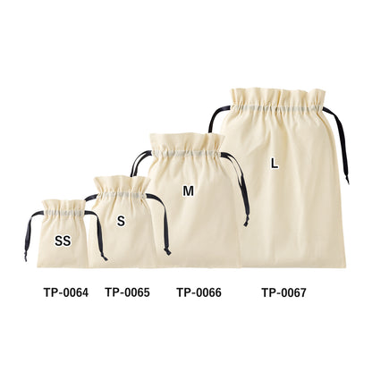 コットンカラーリボン巾着（L）