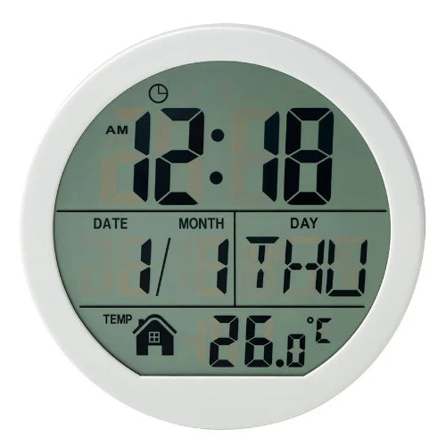 表示が見やすい丸時計の前からみた図