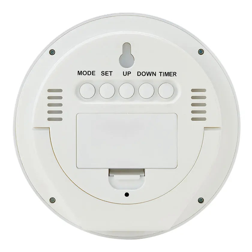 表示が見やすい丸時計の裏面