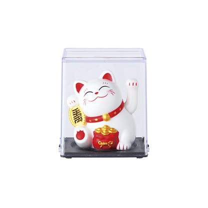 ソーラー招き猫　ホワイト
