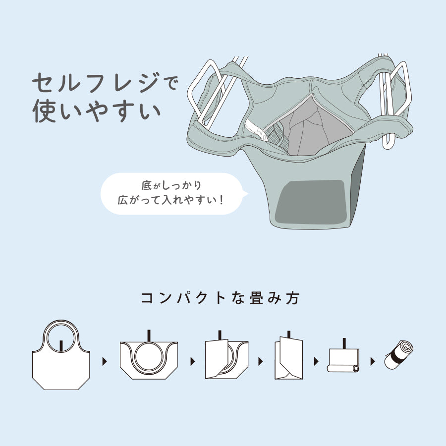 クルリト　セルフレジで使いやすいコンパクトクーラーミニマルシェバッグ