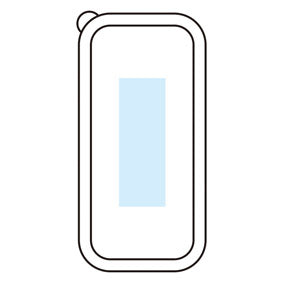 リル バンブー配合カトラリー3点セットの印刷範囲の画像