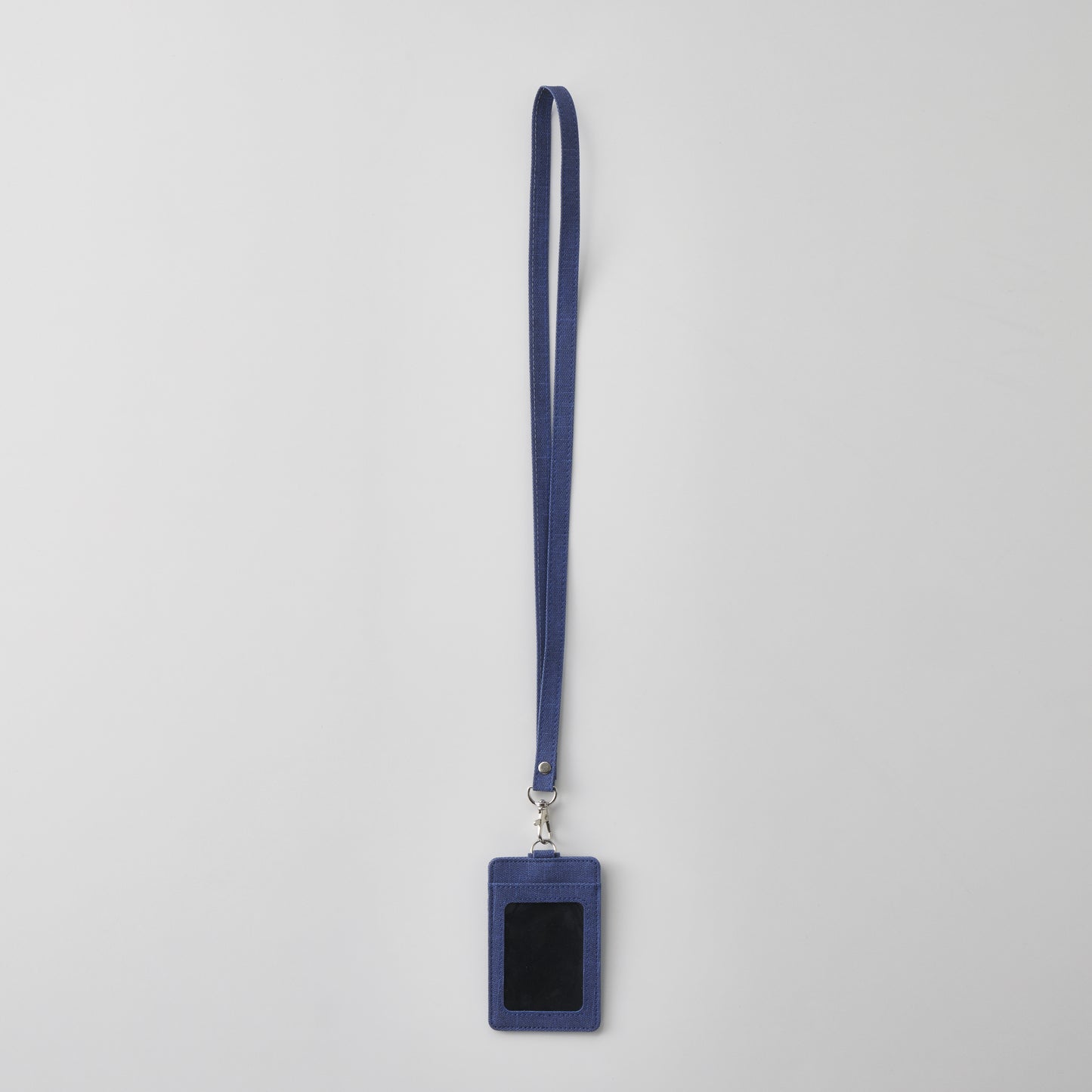 パスケース（ネックストラップ付）　表　ネイビー