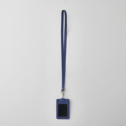 パスケース（ネックストラップ付）　表　ネイビー