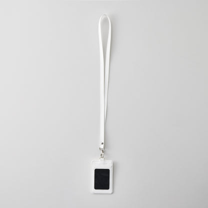 パスケース（ネックストラップ付）　表　ホワイト