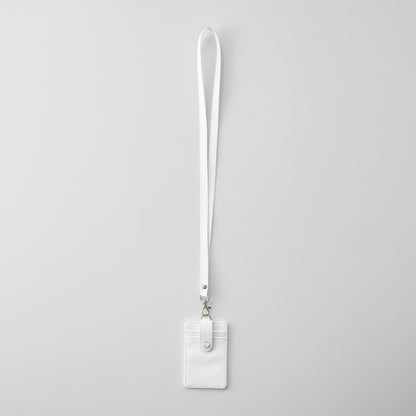 パスケース（ネックストラップ付）　ホワイト　裏