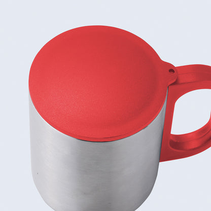 セルトナ・二重構造ステンレスマグカップ（蓋付き）を上から見た写真