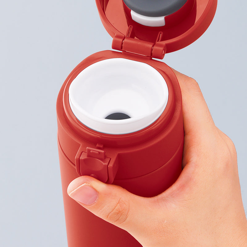 セルトナ・ワンタッチ式真空ステンレスボトル【色指定可】の蓋をあけた写真