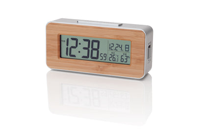 竹の電波時計  斜め