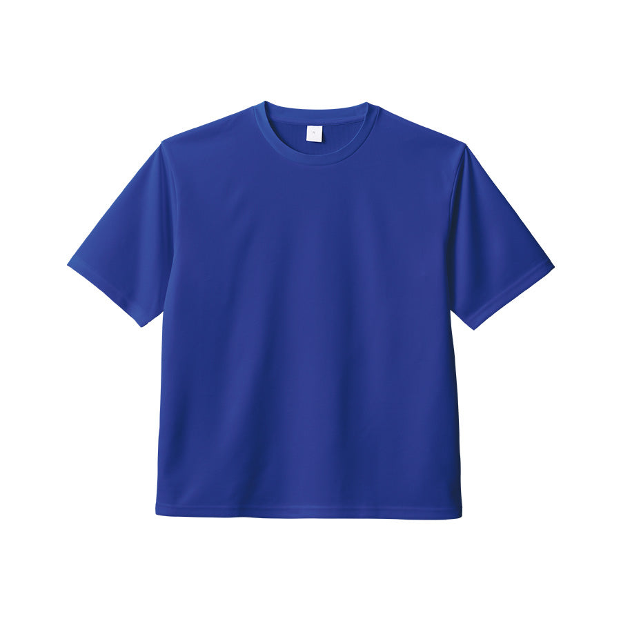 カスタムデザインポリエステルドライＴシャツ　ブルー