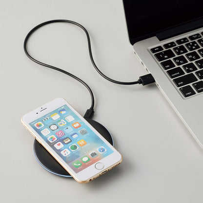 全面印刷できるワイヤレス充電器　ラウンド　10W