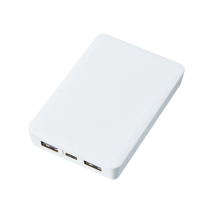 全面印刷できるモバイルチャージャー5000（リン酸鉄使用）　ホワイト