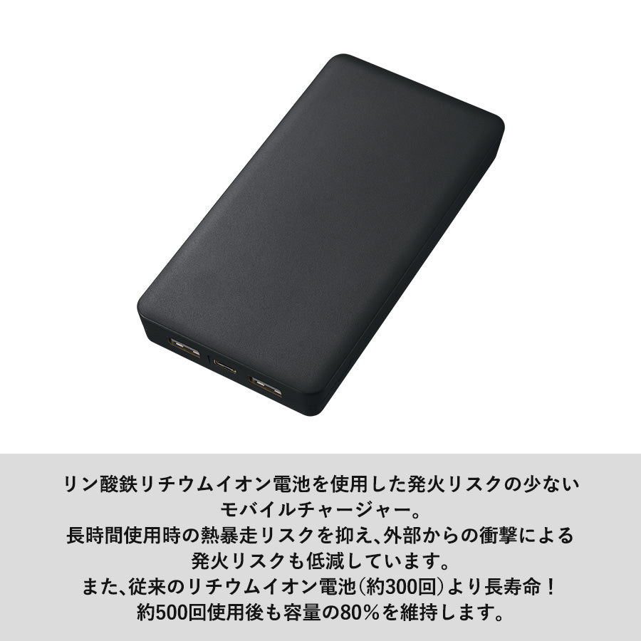 全面印刷できるモバイルチャージャー10000（リン酸鉄使用）