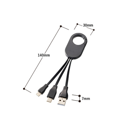 カラビナ3in1充電ケーブル