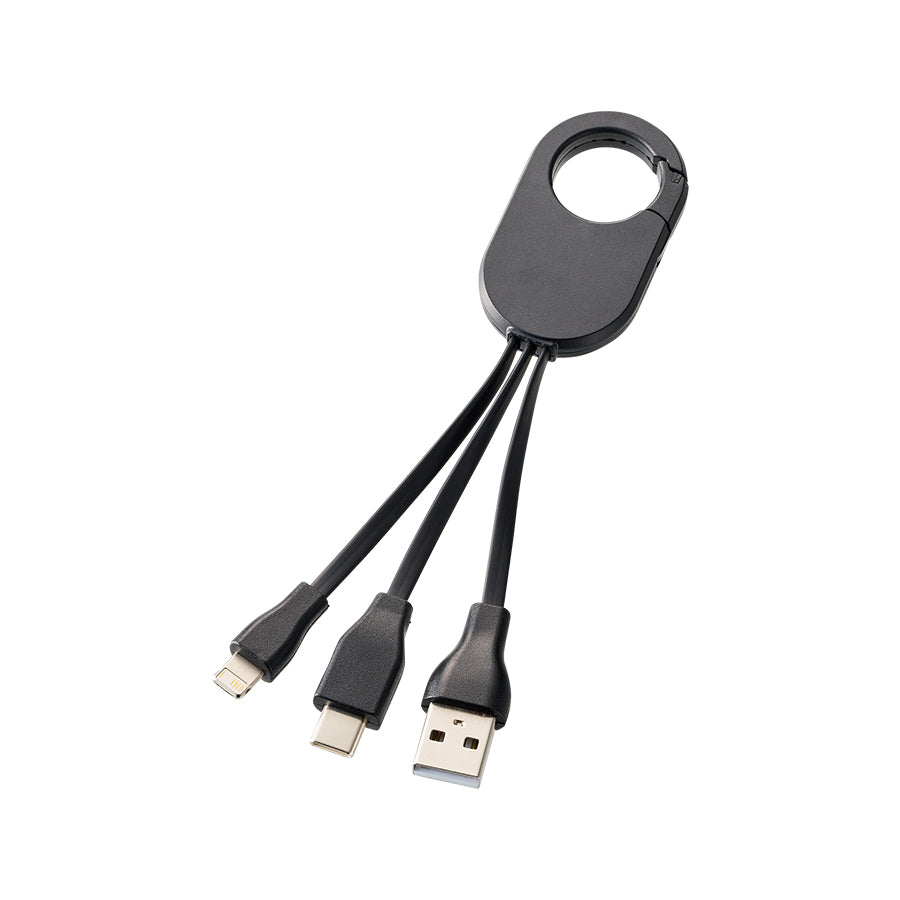 カラビナ3in1充電ケーブル