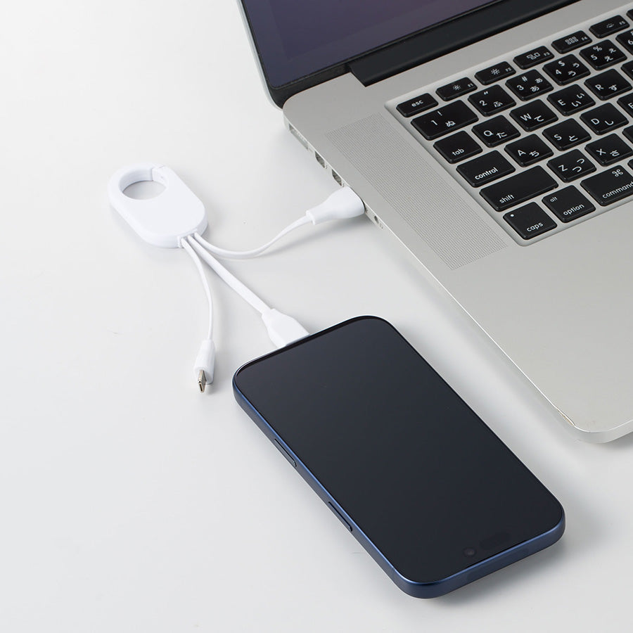 カラビナ3in1充電ケーブル