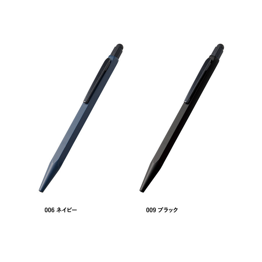 タッチペン付メタル六角ボールペン（再生アルミ）