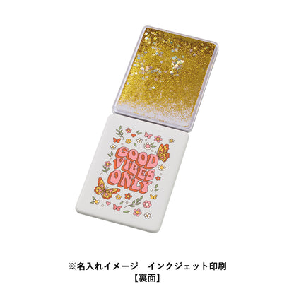 グリッターフローティングコンパクトミラー　スクエア