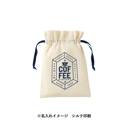 コットンカラーリボン巾着（M）