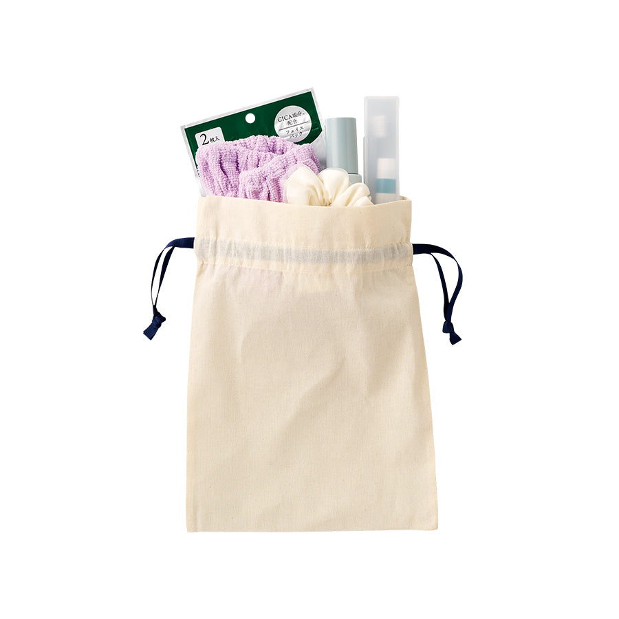 コットンカラーリボン巾着（M）