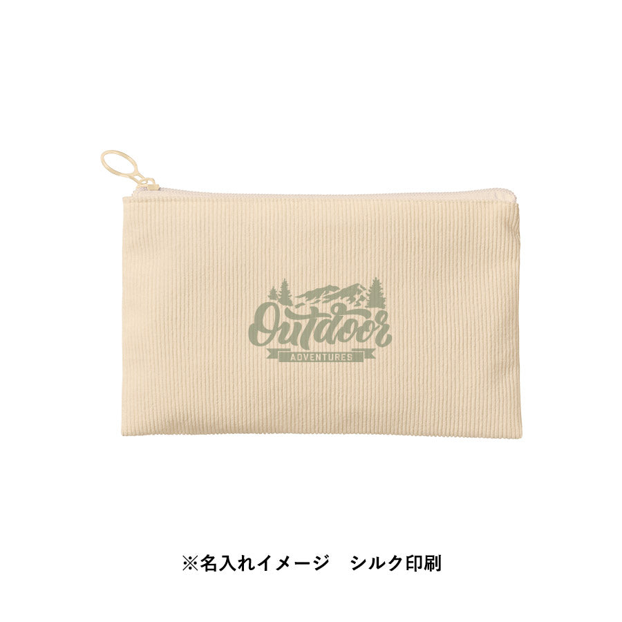 コーデュロイフラットポーチ（S）