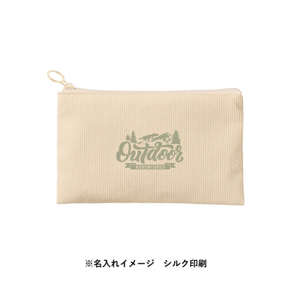 コーデュロイフラットポーチ（S）