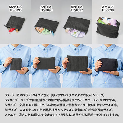 ワッシャーナイロンフラットポーチ（M）各サイズの使用用途など